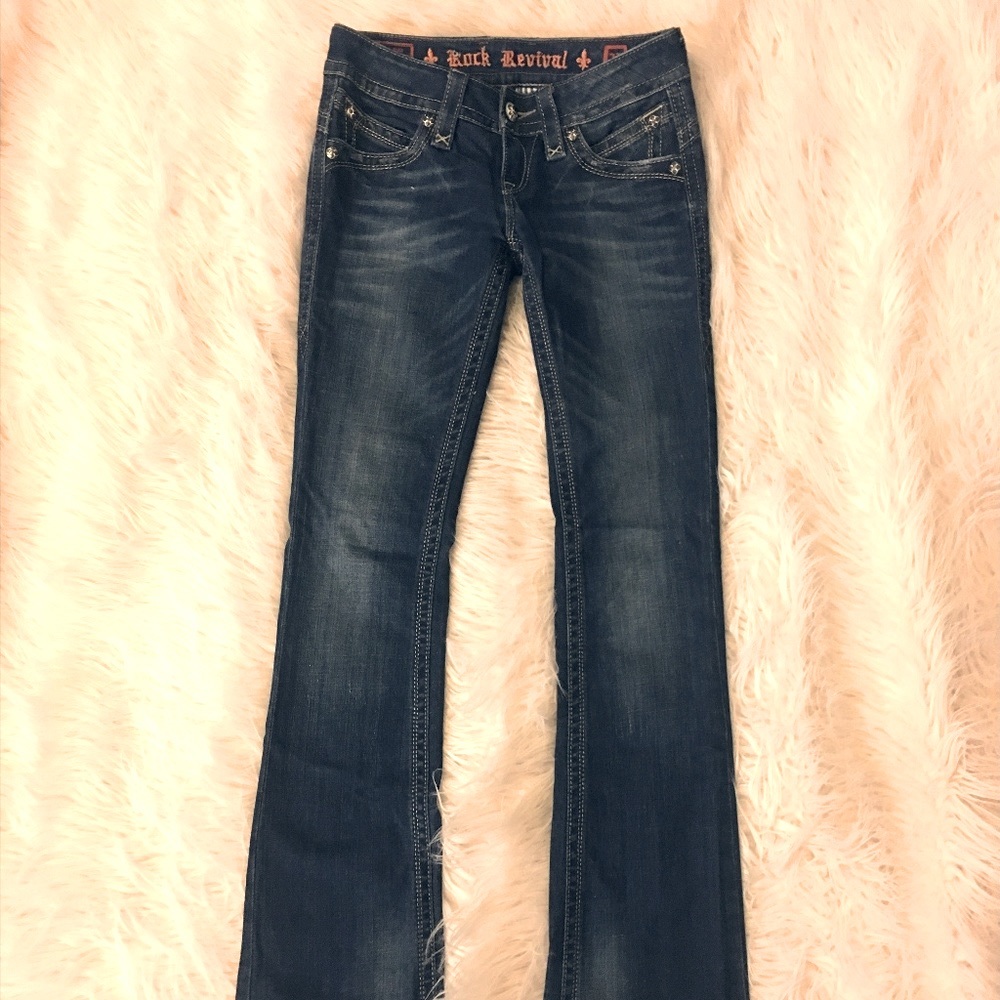 Rock Revival Boot Cut Jeans (Size: 27)